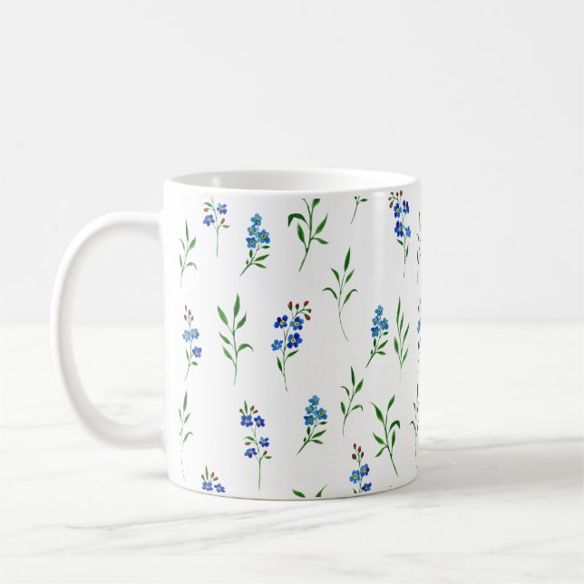 Vergissmeinnicht-Blumen-Tasse Kaffeetasse (Links)