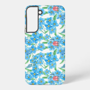 Vergissmeinnicht-Blumen und Marienkäfer Samsung Galaxy Hülle