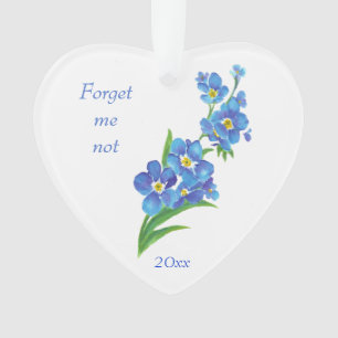 "Vergissmeinnicht" Blumen Zitat Freundschaft Liebe Ornament