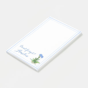 Vergissmeinnicht botanische Aquarellkunst mit indi Post-it Klebezettel