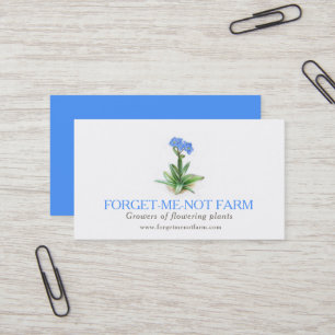 Vergissmeinnicht Farm Pflanzenlieferanten Visitenk Visitenkarte