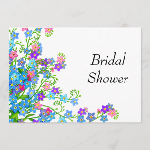 Vergissmeinnicht-Garten-Brautparty lädt ein Einladung