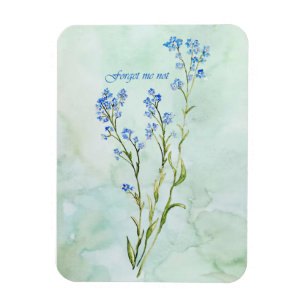 Vergissmeinnicht Individuelle Wasserfarbe Gartenbl Magnet