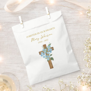 Vergissmeinnicht-Kreuz-Trauer-Andenken-Tüte Geschenktütchen