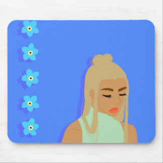 Vergissmeinnicht-Mädchen-Mausunterlage Mousepad