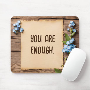 Vergissmeinnicht mit Zitat Mousepad