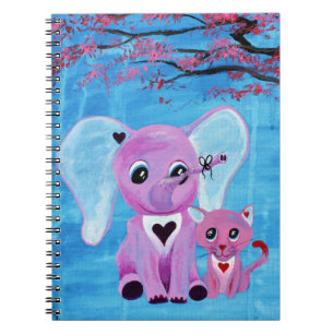 Vergissmeinnicht Rosa Elefant Katze Kirschblüten K Notizblock