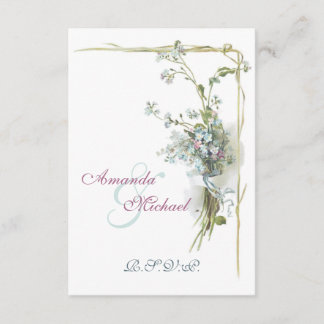 Vergissmeinnicht RSVP Vintage Karte