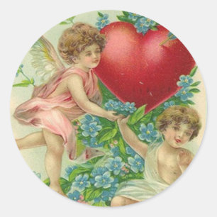 Vergissmeinnicht Valentinstag Runder Aufkleber