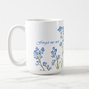 Vergissmeinnicht Wasserfarben-Gartenblume Kaffeetasse