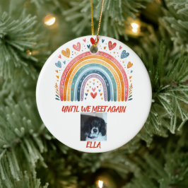 Vergissmeinnicht-Weihnachtsbaumkugel Regenbogenbrü Keramik Ornament