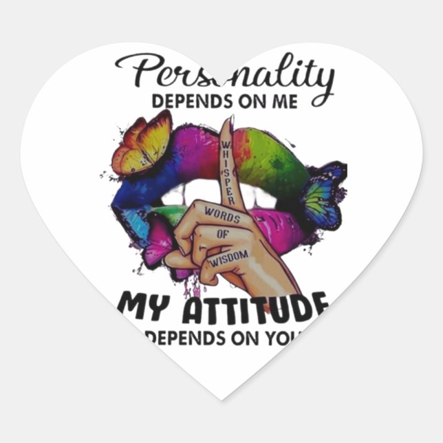 Vergiwring Lips Einfluss Your World Herz-Aufkleber (Vorderseite)