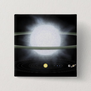 Vergleich der Größe eines hypergiant Sternes Button