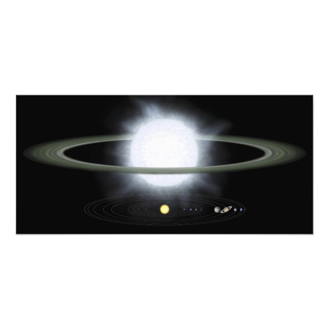 Vergleich der Größe eines übergroßen Sterns Fotodruck (Vorne)