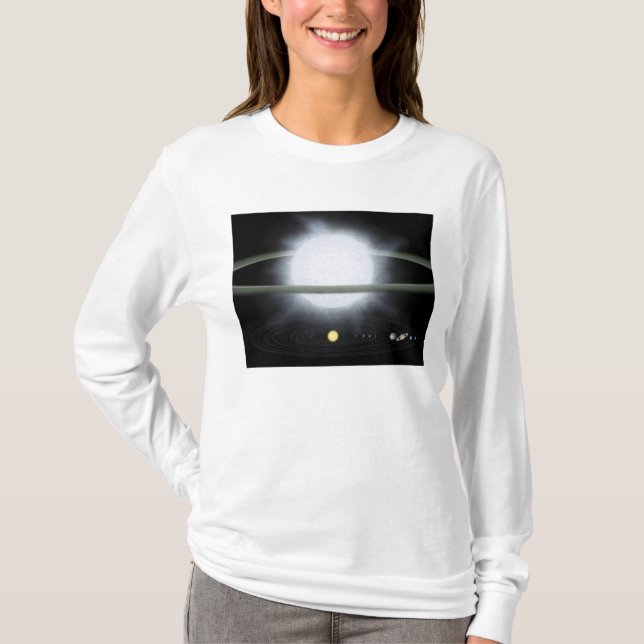 Vergleich der Größe eines übergroßen Sterns T-Shirt (Vorderseite)