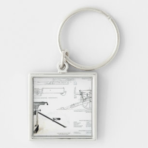 Vergleich des Colt-Maschinengewehrs Schlüsselanhänger