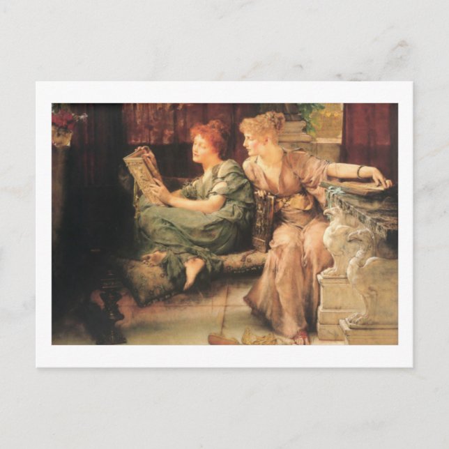 Vergleiche von Lawrence Alma-Tadema Postkarte (Vorderseite)
