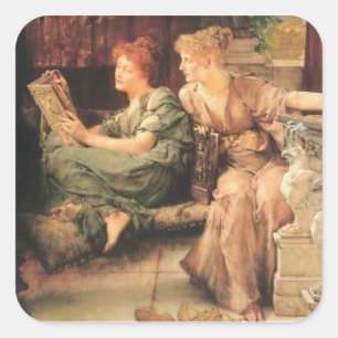 Vergleiche von Lawrence Alma-Tadema Quadratischer Aufkleber