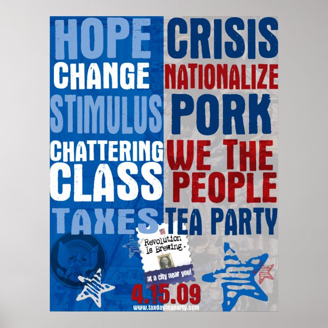 Vergleichs- und Kontrastposter Poster (Vorne)