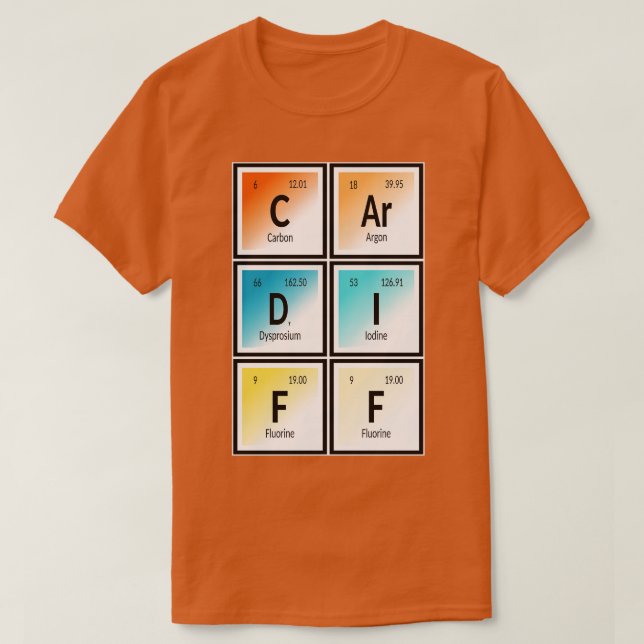 Vergleichstabelle der Elemente 1 T-Shirt (Design vorne)