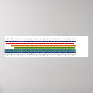 Vergleichstabelle für die Schuhgröße von Kindern Poster