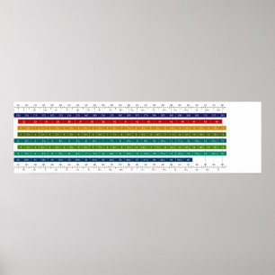 Vergleichstabelle für männliche und weibliche Schu Poster