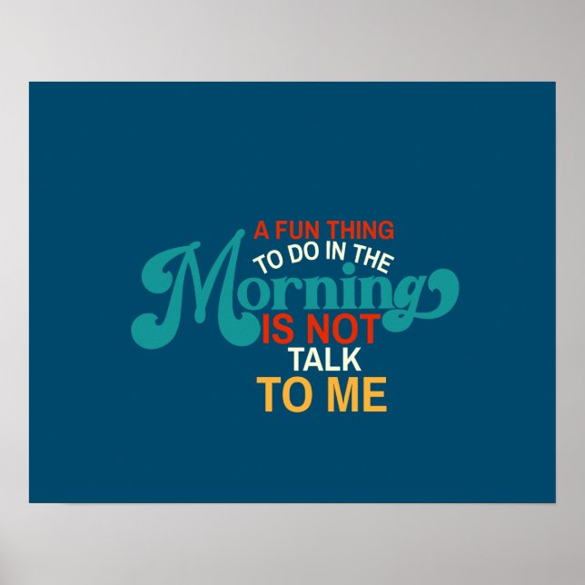 Vergnügen am Morgen Poster (Vorne)