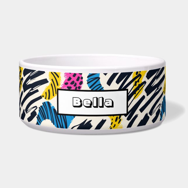 Vergnügen bunt abstrakt zeichnend Tiermuster Napf (Vorderseite)