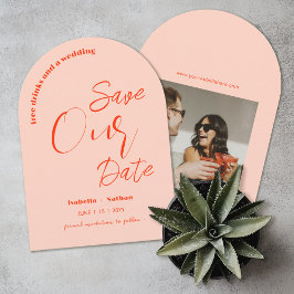 Vergnügen Lässige fette Drinks Save the Date Hochz Einladung