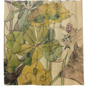 Vergnügen mit Yham Blume Charles Rennie Mackintos Duschvorhang
