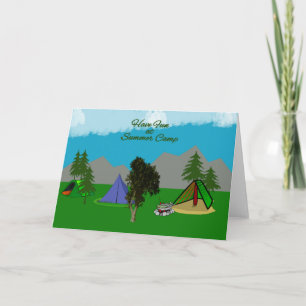 Vergnügen Sie sich mit der Sommercampingkarte Karte