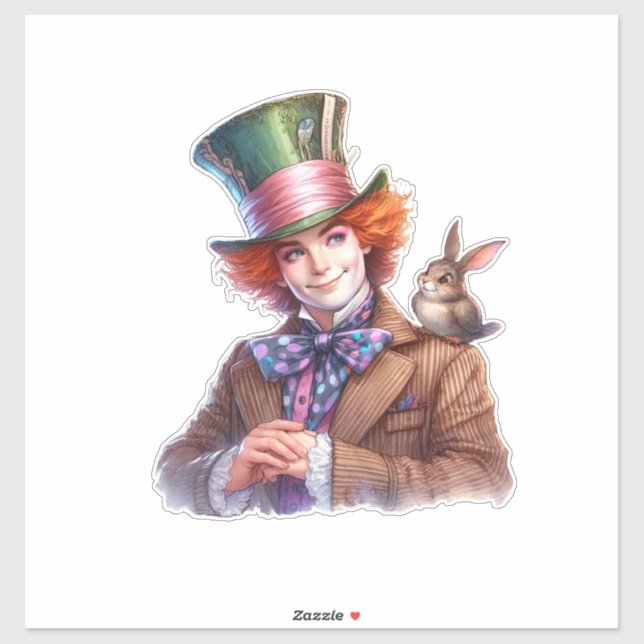 Vergnügen Sie sich mit niedlicher Babybunny ai Art Aufkleber (Blatt)