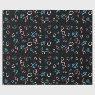 Vergnügen Wiederholung Muster in den trans-Flag Fa Geschenkpapier