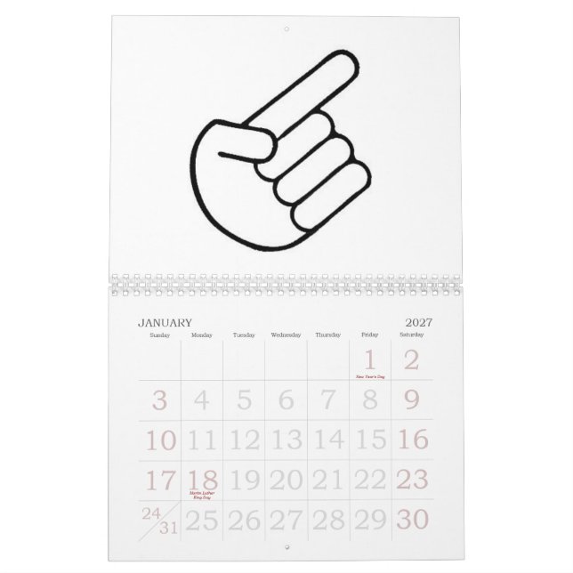 VERGNÜGENS-DIAGRAMM-KALENDER KALENDER (Jan 2027)
