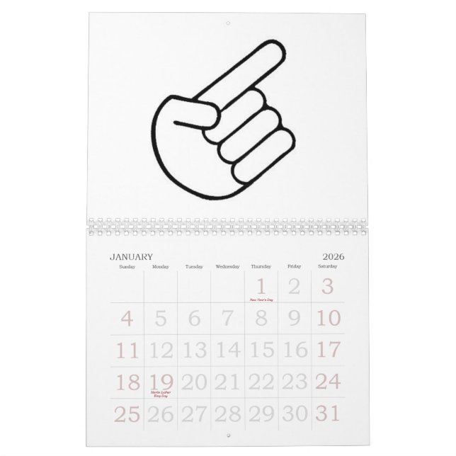 VERGNÜGENS-DIAGRAMM-KALENDER KALENDER (Jan 2026)