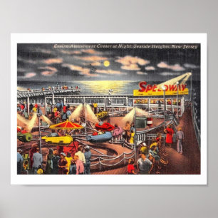 Vergnügungen, Seaside Heights, New Jersey Vintage Poster