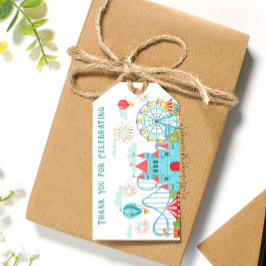 Vergnügungspark Geburtstag Geschenkanhänger