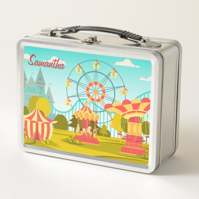 Vergnügungspark - individuelle Kid's Lunch Box (Vorderseite)