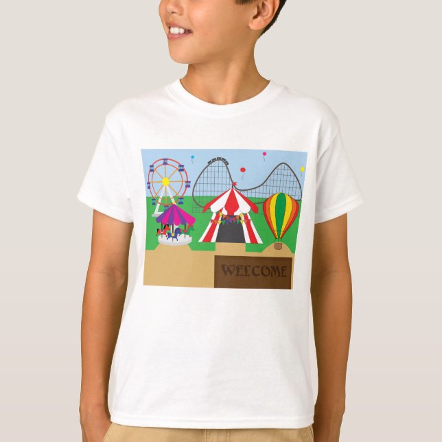 Vergnügungspark oder Themenpark T-Shirt (Vorderseite)