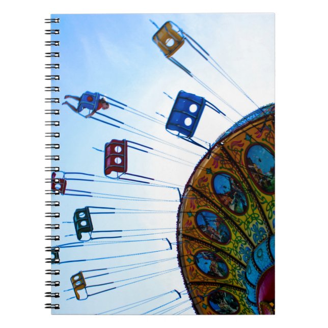 Vergnügungspark Ride Spiral Foto Notebook Notizblock (Vorderseite)