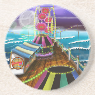 Vergnügungspark Seaside Peer Arcade Sandstein Untersetzer