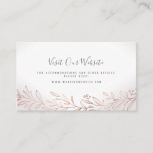 Vergoldete botanische Hochzeitswebsite Platzkarte