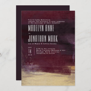 Vergoldete Bürsten-Hochzeits-Einladungs-u. Einladung