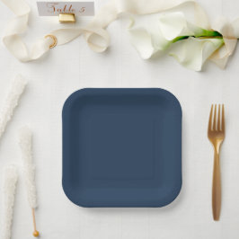 Vergoldete Eleganz Mitternachtsblau Pappteller