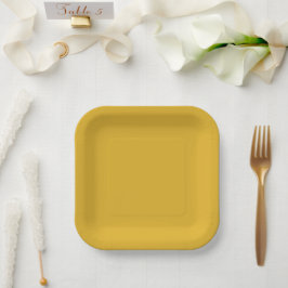 Vergoldete Eleganz Mitternachtsgold Pappteller