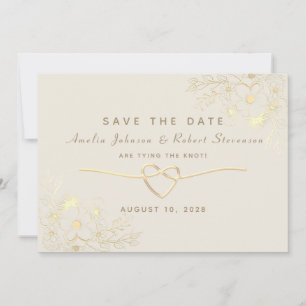 Vergoldete Florale Goldene Hochzeit - Termin merke Save The Date