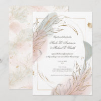 Vergoldete Gold-Salbei- und Rosé-Blumen-Hochzeit
