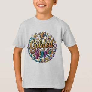 Vergoldete Kicherattacken – Luxus Humor-Typografie T-Shirt