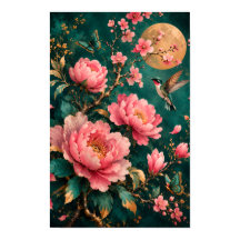 VERGOLDETE SMARAGDGARTEN-KOLIBRI-ROSEN
