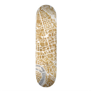 Vergoldete Stadt-Karte von Rom Skateboard